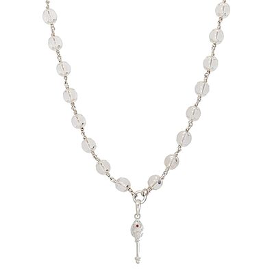 Silver Sphatik With Lord Murugan Vel om Penadant Silver Sphatik With Lord Murugan Vel om Penadant