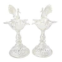 Traditional Peacock Kuthu Vilakku