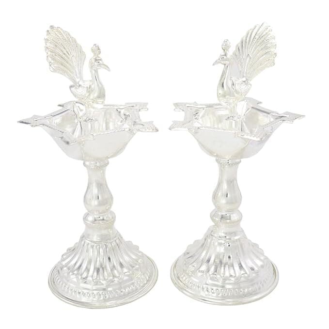 Traditional Peacock Kuthu Vilakku