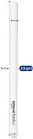 Stylus Pen for Android & iOS All Touchscreen Devices | Fine Point Disc Tip|Lightweight Metal Body with Magnetic Cover - White