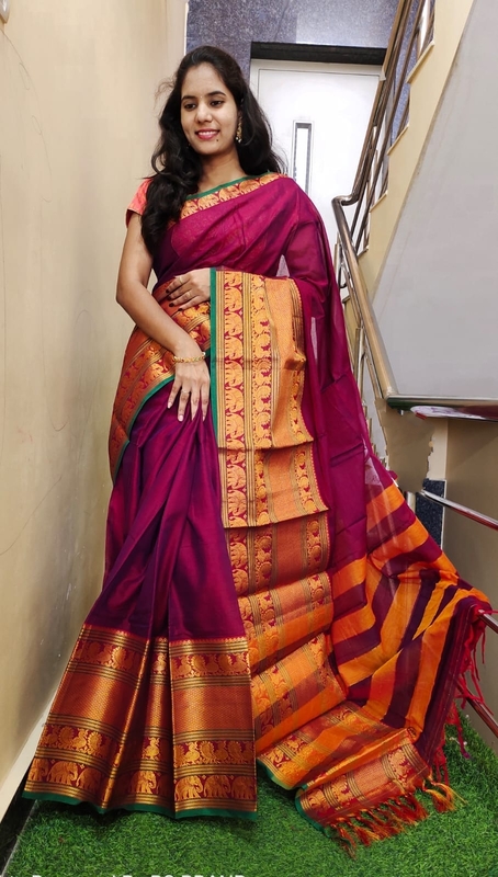 Tanirika - तनिरिका ( Big Border - Majenta )