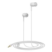 Portronics Conch Sigma A – 3.5mm Earphones with Mic, featuring a sleek white design, delivering clear sound quality and comfortable fit for an enhanced audio experience on the go.