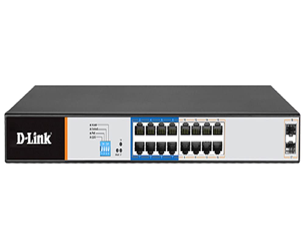 D-Link DGS-F1018P-E 16 Port Unmanaged Gigabit POE Switch D-Link DGS-F1018P-E 16 Port Unmanaged Gigabit POE Switch