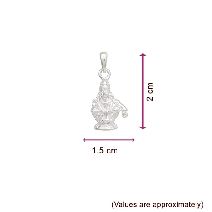 Sterling Silver Iyyappan Pendent/Dollar for Men