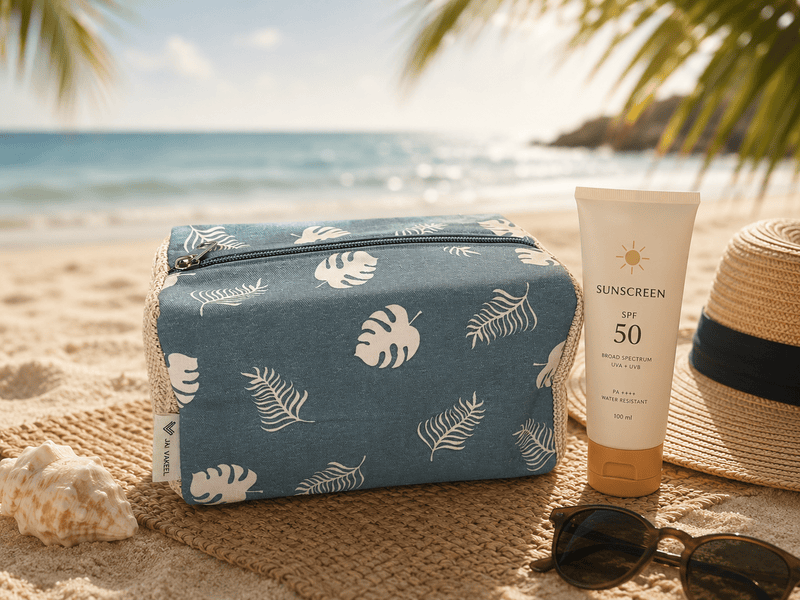 TROPICAL LEAF BOX POUCH