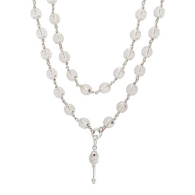 Silver Sphatik With Lord Murugan Vel om Penadant Silver Sphatik With Lord Murugan Vel om Penadant