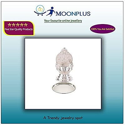 Silver Plate with Kamakshi Diya\ Villakku Set