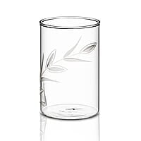 Borosil 350 ml Set of 6 pcs Creeper Vision Transparent Drinking Glass | Borosilicate Glass Tumblers for Water, Cold Drinks, Juice| Flame Proof, Microwave & Dishwasher Safe | for Daily use & Gifting