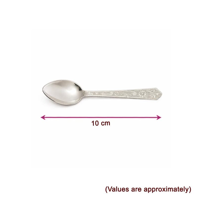 Pure Sterling Silver Spoon – Traditional Baby Feeding & Pooja Use Spoon
