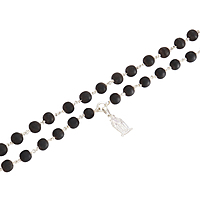 Karungali Mala with Silver Murugan, Vel & Tamil Om Pendant Spiritual Mala