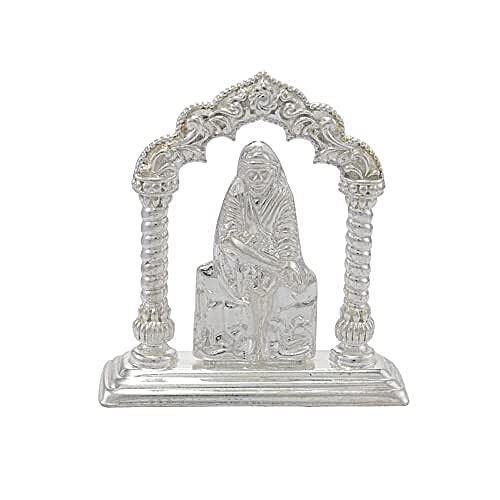 Silver Lord Saibaba Idol