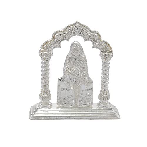 Silver Lord Saibaba Idol