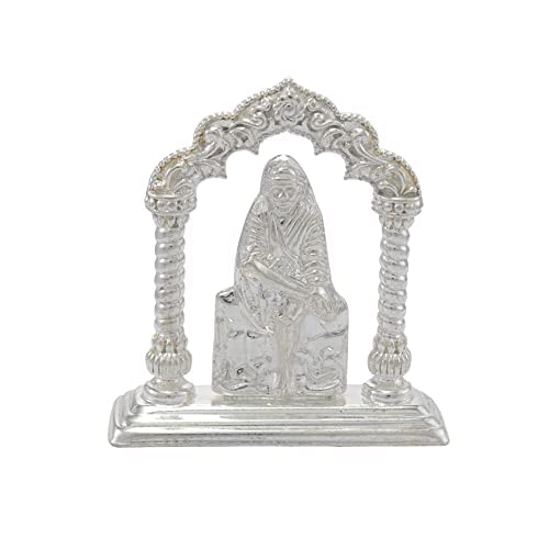 Silver Lord Saibaba Idol