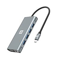 Portronics Mport 11C – 11-in-1 USB-C Hub, featuring 4K HDMI output, Power Delivery, multiple USB ports, SD card reader, and Ethernet, perfect for expanding your device connectivity.