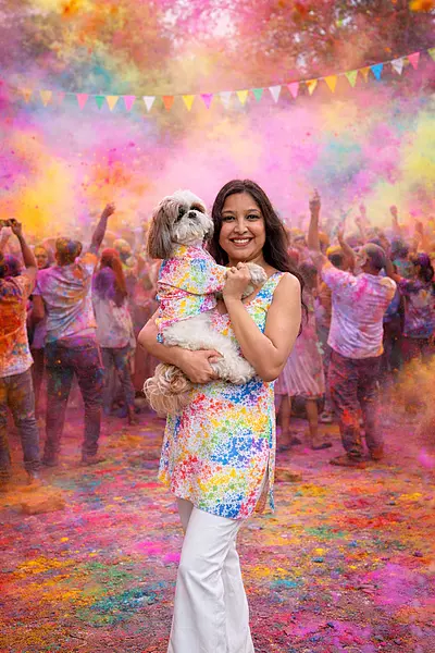 Twinning Mom & Furbaby Holi Kurta