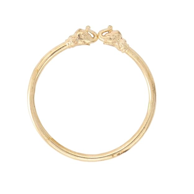 Gold Plated Adjustable Elephant Kada