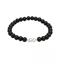 Silver Tied Karungali Bracelet