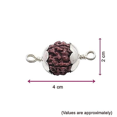 Rudraksha Pendant/Sterling Silver Caped Pendant Rudraksha Pendant/Sterling Silver Caped Pendant