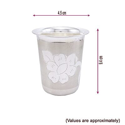 Silver Tumbler , Glass Silver Tumbler , Glass