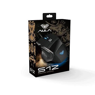 Open Box Aula S12 / Ergonomic Design,4800 DPI, 7 buttons (Rapid Fire) with Software, LED Wired Optical Gaming Mouse