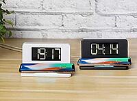 Portronics Freedom 4 – A versatile 3-in-1 device featuring a wireless charger, digital clock, and LED lamp. Perfect for bedside use, it combines functionality with modern design for convenience.