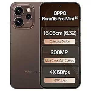 Oppo Reno15Pro mini 5G (Cocoa Brown, 12GB RAM, 256GB Storage)