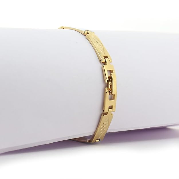 Gold-Plated Silver-Tone Unisex Bracelet