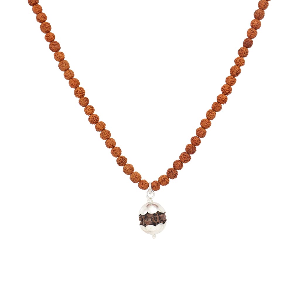 Rudraksha Mala/Chain with Rudraksha Pendent/Dollar