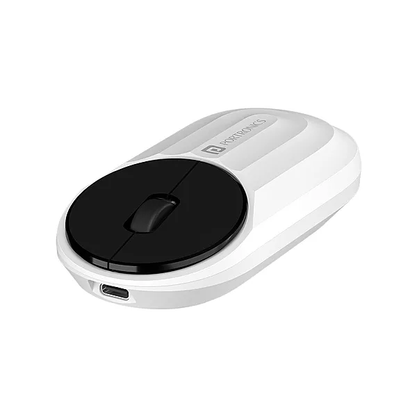 Portronics Toad 6 Wireless Mouse – White, Dual Mode, offers seamless connectivity via Bluetooth and 2.4GHz. Ergonomic design, long battery life, and precise tracking for ultimate productivity.