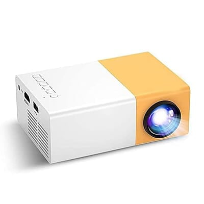 Mini Projector Home Theater LED Projector with Remote Controller, 6000lm LED Corded Projector UC500 Support HDMI, AV, SD, USB Interfaces
