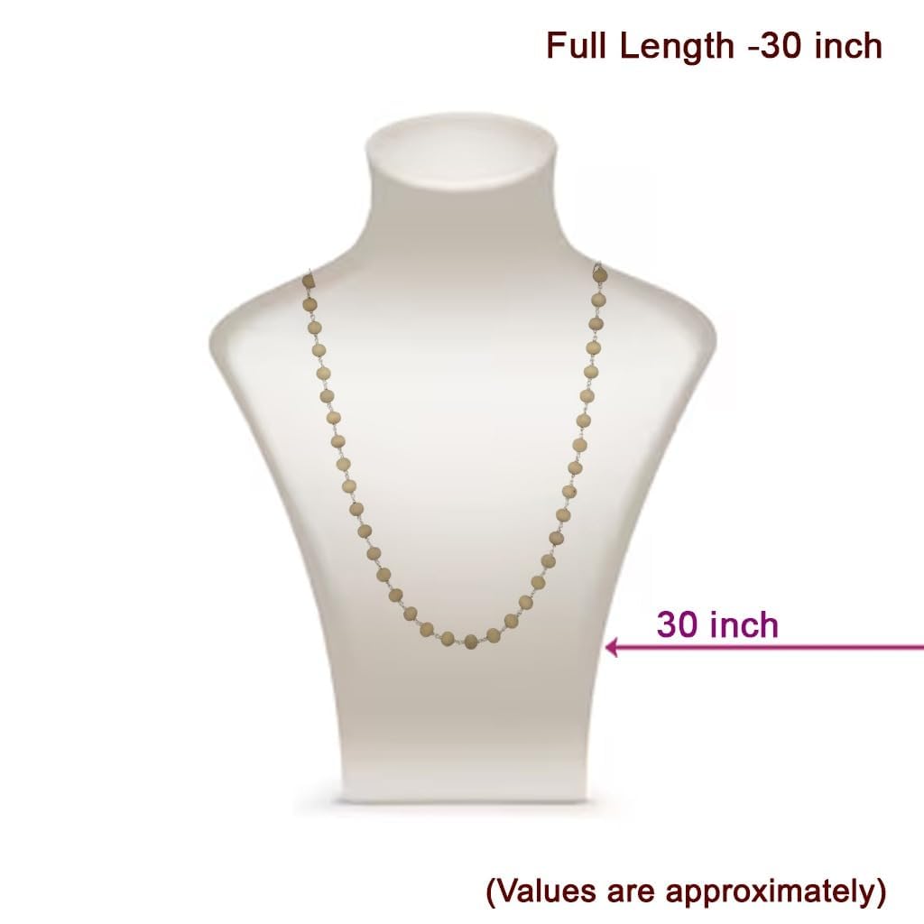 Pure Silver-Tied Tulasi Mala for Ayyappan Devotees