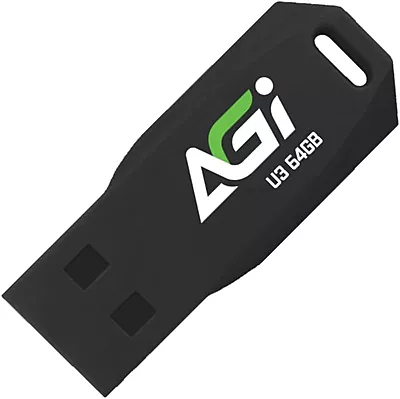 AGI USB External Memory, Portable 64GB-Black-UP138