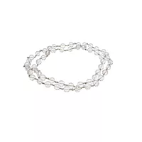 Pure Silver Sphatik mala Crystal Jaap Mala for Pooja