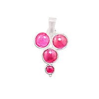 Silver Pendant/4 ancient design Red Stone pendant, Dollar