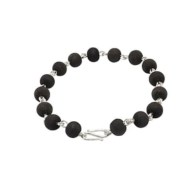 Silver Tied Karungali Bracelet