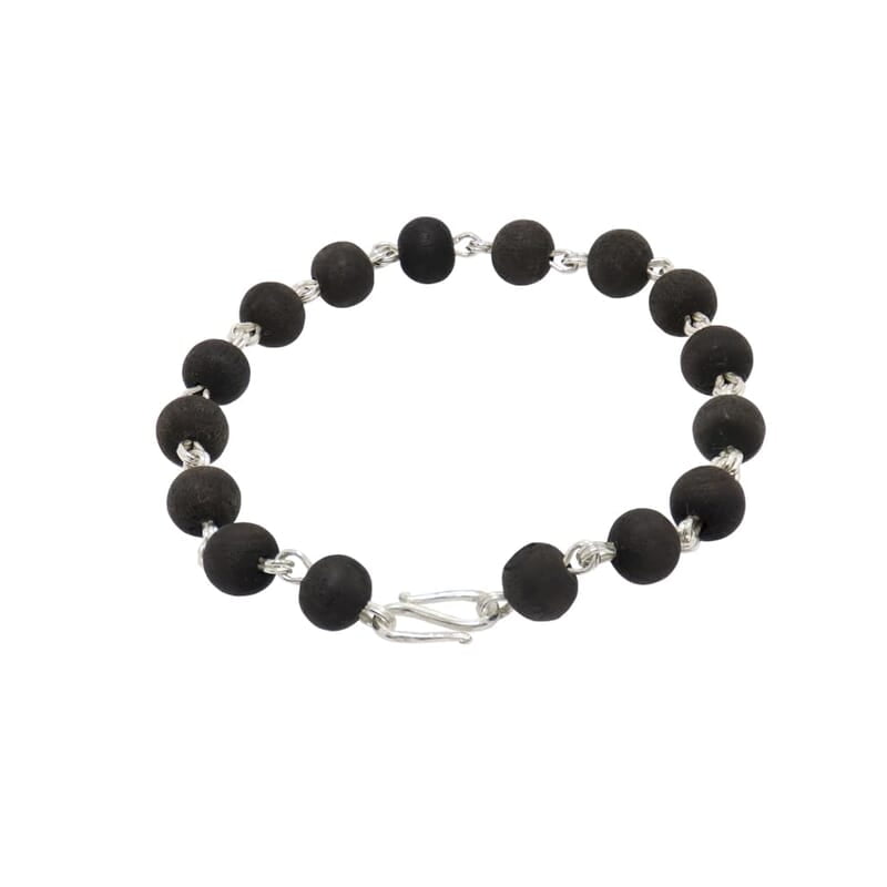 Silver Tied Karungali Bracelet Silver Tied Karungali Bracelet