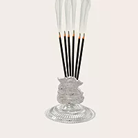 Silver Ganapathy Incense Holder / Idol