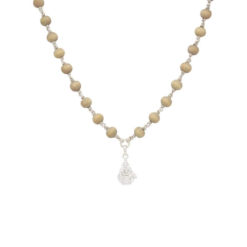 Silver Thulasi Ayyappan Mala–Sacred Tulasi Beads for Ayyappa