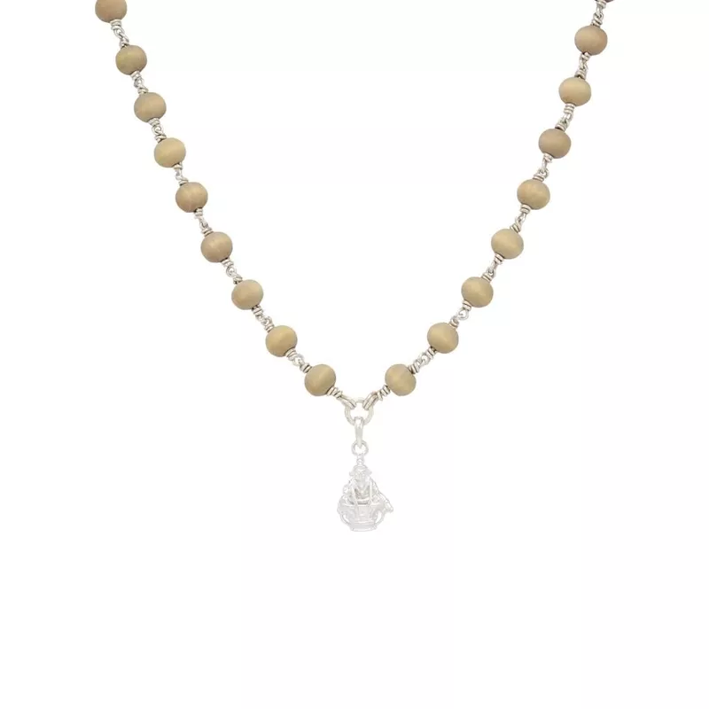 Silver Thulasi Ayyappan Mala–Sacred Tulasi Beads for Ayyappa