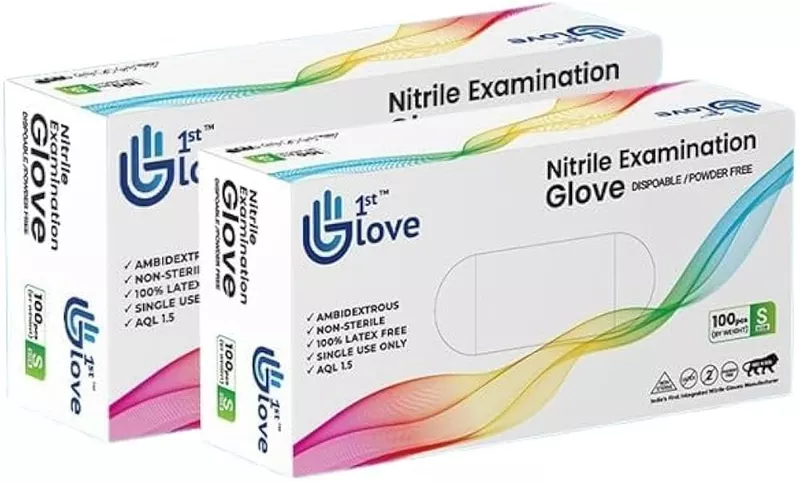 Nitrile Examination Gloves - M (1st Glove)