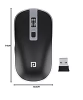Portronics Toad 14 Wireless Mouse – 2.4GHz | Dual-Function Scroll | Black | 1 Year Warranty