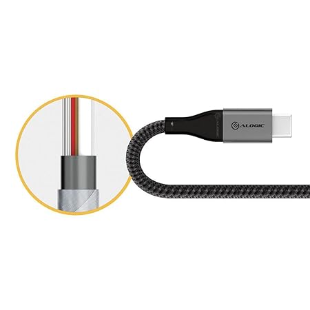 ALOGIC Super Ultra USB 2.0 USB-C to USB-C Cable - 30cm – 5A/480Mbps – Space Grey | ULCC2030-SGR