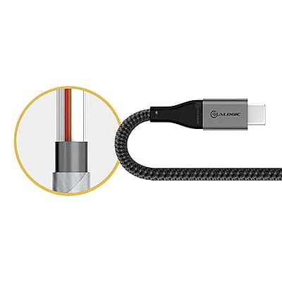 ALOGIC Super Ultra USB 2.0 USB-C to USB-C Cable - 30cm – 5A/480Mbps – Space Grey  | ULCC2030-SGR