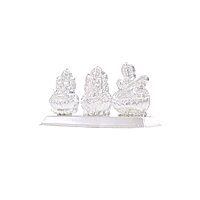 Silver Lord Saraswathi,Ganesh,Lakshmi Idol