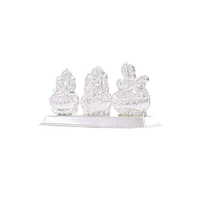 Silver Lord Saraswathi,Ganesh,Lakshmi Idol Silver Lord Saraswathi,Ganesh,Lakshmi Idol
