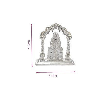 Silver Lord Saibaba Idol