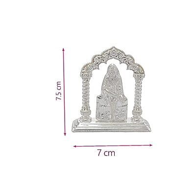 Silver Lord Saibaba Idol Silver Lord Saibaba Idol