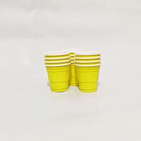 Yellow Drinking Cup | Drinking Glass Pack -30pcs 450ml Medium Glasses and 10pcs of 60ml shot Glasses for New Year Bachelor Anniversary Helloween Diwali Christmas Adults| Party Suppliers | Set of 40pcs