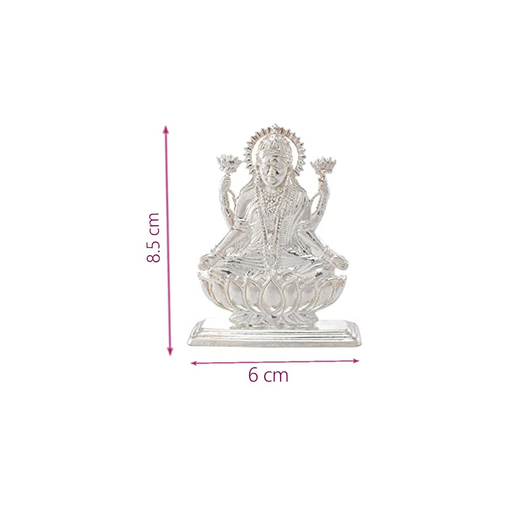 Silver Goddess Lakshmi Idol