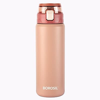 Borosil Aquasport 600 ml Stainless Steel Insulated Water Bottle | Double Wall Vaccum Insulated, Flask | 10 Hours Hot & Cold | Bottle for Office, Gym, School | 1 Year Warranty